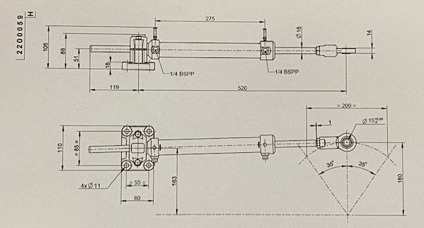 Styr-Cylinder LS 32DTP