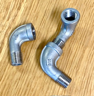 90-graders 1/4" vinkel elbow
